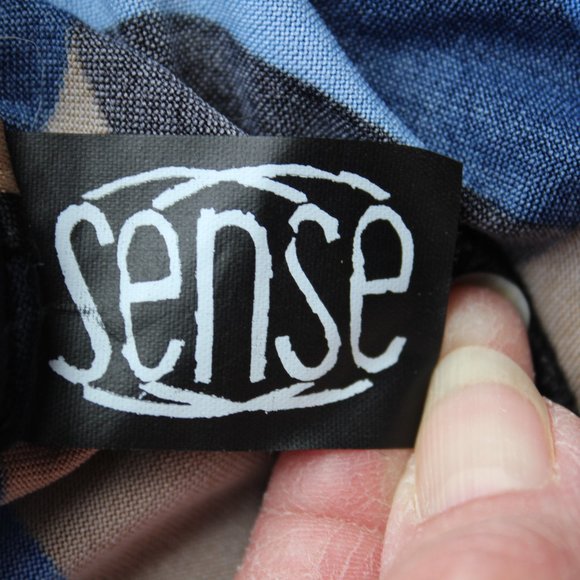 Sense Women's Bohemian Blue/Black/Gold Extra Wide Leg Pants ~L~ - Picture 5 of 6